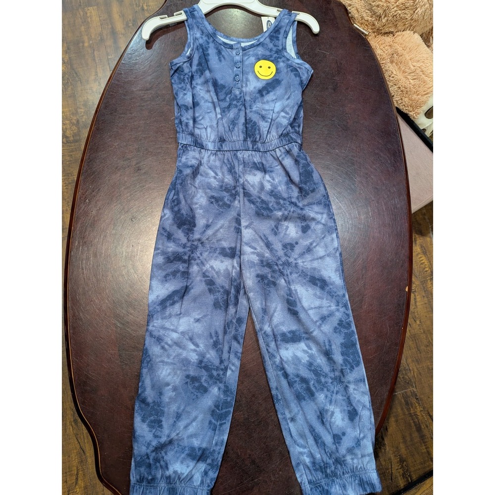 Old Navy Kids Girls Size XS 5 Sleeveless Soft Knit Blue Romper NWT
